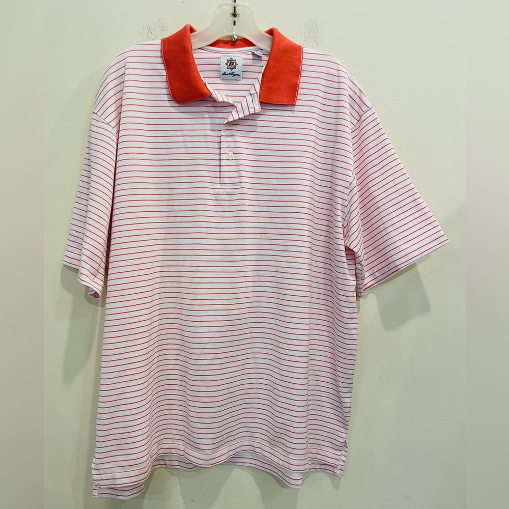Ben Hogan Orange Stripe Polo Shirt